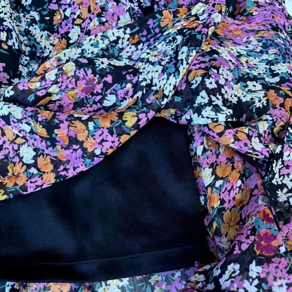 Vince Camuto Black Pink Floral Dress - Picture 6 of 6